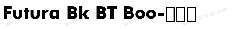 Futura Bk BT Boo字体转换